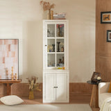 Retro Style Hutch Cabinet With Glass Door, China Cabinet For Home - Furniture Home Direct