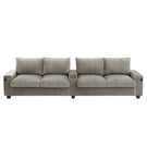 Modern 4 Seater Corduroy Sofa Couch With USB Ports And Hidden Storage - Furniture Home Direct