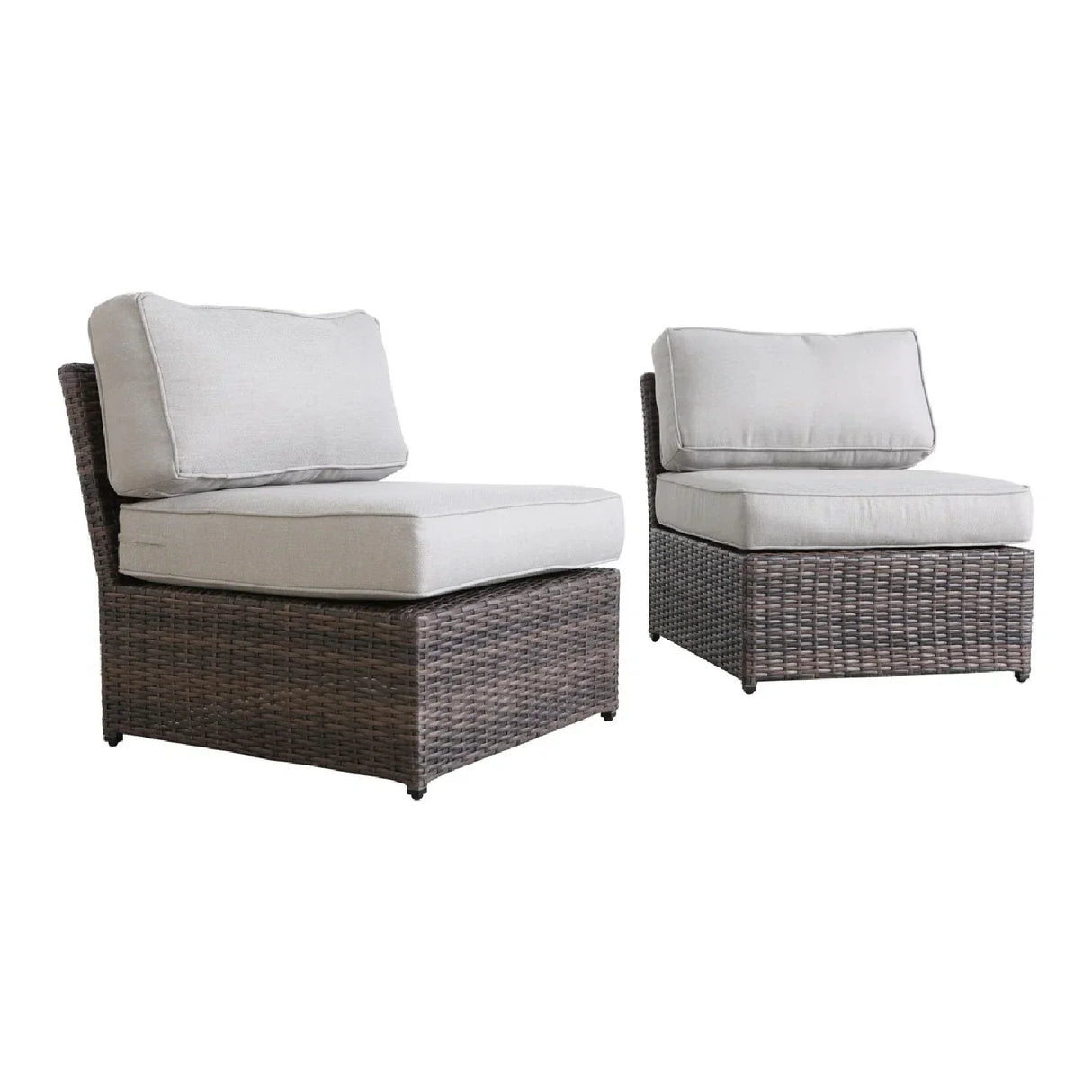 Armless Patio Chair With Cushions - Furniture Home Direct