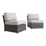 Armless Patio Chair With Cushions - Furniture Home Direct