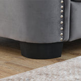 Living Room Set with 2 Sofas - Velvet Grey - Furniture Home Direct
