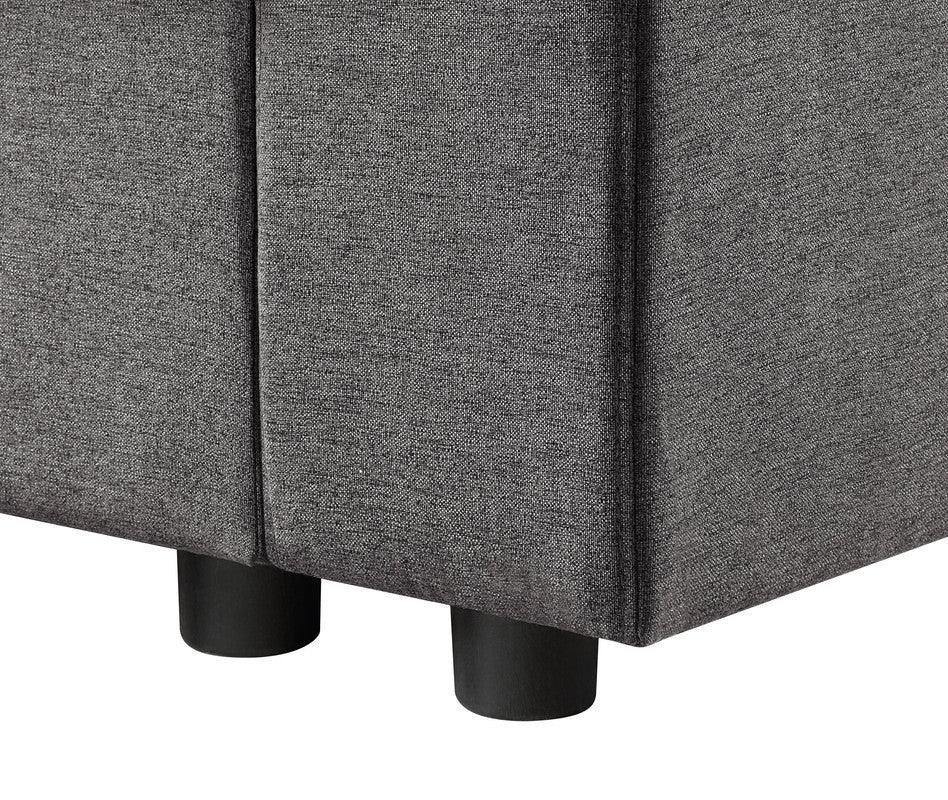 Sectional Sofa L Shaped Right Facing Plush Linen Gray - Furniture Home Direct
