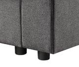 Sectional Sofa L Shaped Right Facing Plush Linen Gray - Furniture Home Direct