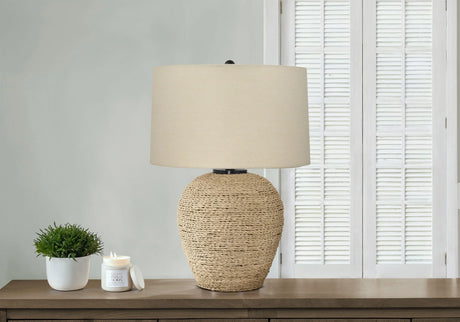 Lighting, Table Lamp, Rattan, Resin, Transitional - Beige - Furniture Home Direct