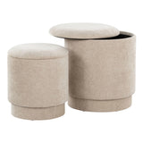 Marla - Upholste Contemporary Ottoman Set - Furniture Home Direct