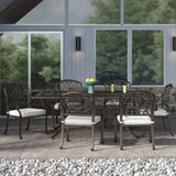 Rectangular Long Dining Set With Sunbrella Cushions - Furniture Home Direct