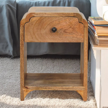 Newton - Mini Nightstand With A Drawer And Open Shelf - Furniture Home Direct