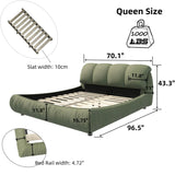 Luxury Upholstered Platform Bed With Oversized Padded Backrest And Solid Wood Frame - Furniture Home Direct