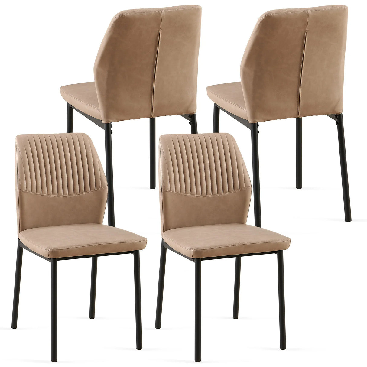 Dining Chairs Living Room Chair Modern Kitchen Armless Side Chair With Metal Legs - Furniture Home Direct