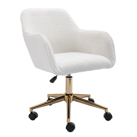 Modern Adjustable Height 360 Revolving Home Office Chair With Metal Legs And Universal Wheel For Indoor - Furniture Home Direct