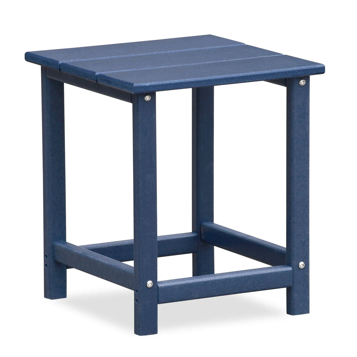 Folding Outdoor Adirondack Chair (Set of 2) And Table Set, Hdpe All-Weather Folding Fire Pit Chair, Ergonomic Design Patio Lawn Chair For Outside Deck Garden Backyardf Balcony - Navy Blue - Furniture Home Direct