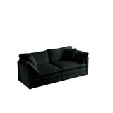 Modern Chenille 3 Piece Living Room Set - Black - Furniture Home Direct