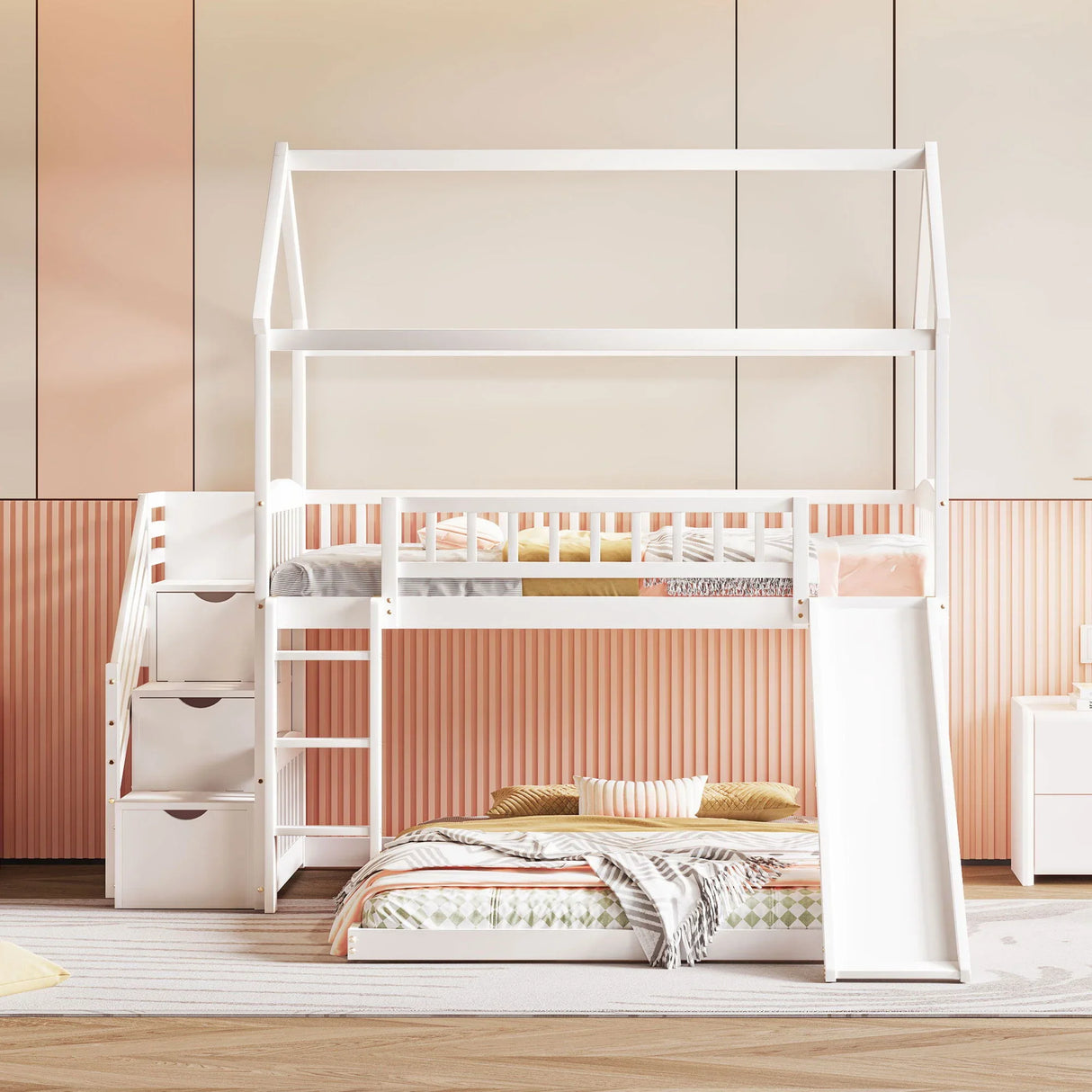 House Bunk Bed With Slide - Furniture Home Direct