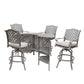 Cast Aluminum Bar Set With Cushion - Furniture Home Direct