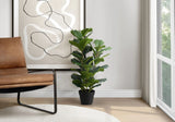 32" Tall, Artificial Plant, Fiddle Tree, Indoor, Faux, Fake, Floor, Greenery, Potted, Real Touch, Decorative - Green / Black - Furniture Home Direct