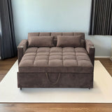 3 In 1 Convertible Sleeper Sofa Bed, Modern Fabric Loveseat Futon Sofa Couch With Pullout Bed, Small Love Seat Lounge Sofa With Reclining Backrest, Furniture For Living Room - Furniture Home Direct