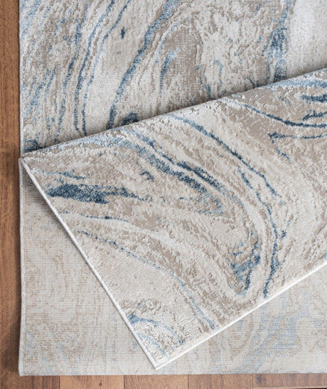 Elegance - 5'3" X 7'3" Polyester Area Rug - Ivory - Furniture Home Direct
