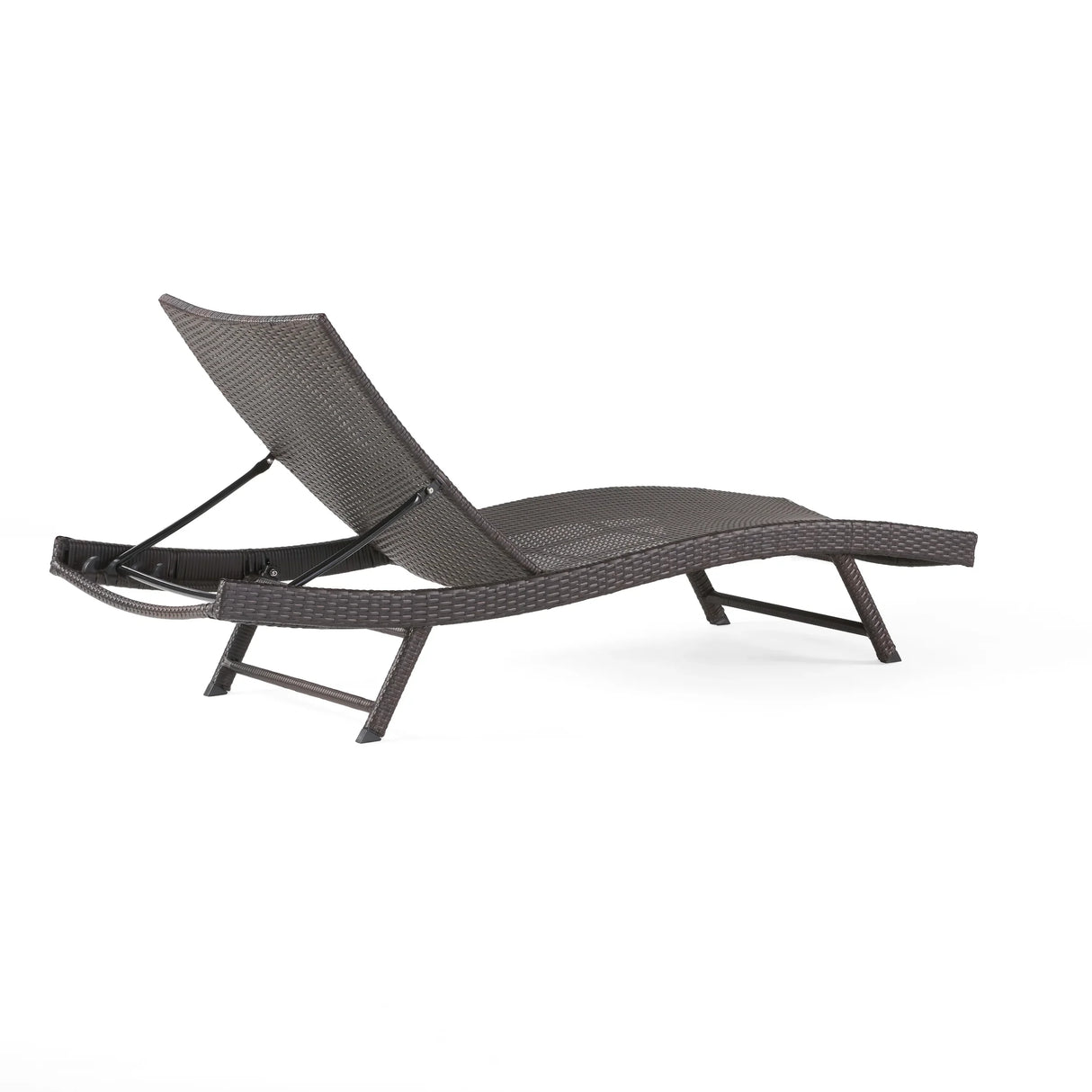 Wicker Chaise Lounge - Brown - Furniture Home Direct