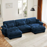 Super Comfort Oversized Modular Sectional Sofa With Movable Ottoman - Furniture Home Direct