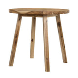 Round Dining Table, Solid Wood - Natural Wood / Brown - Furniture Home Direct