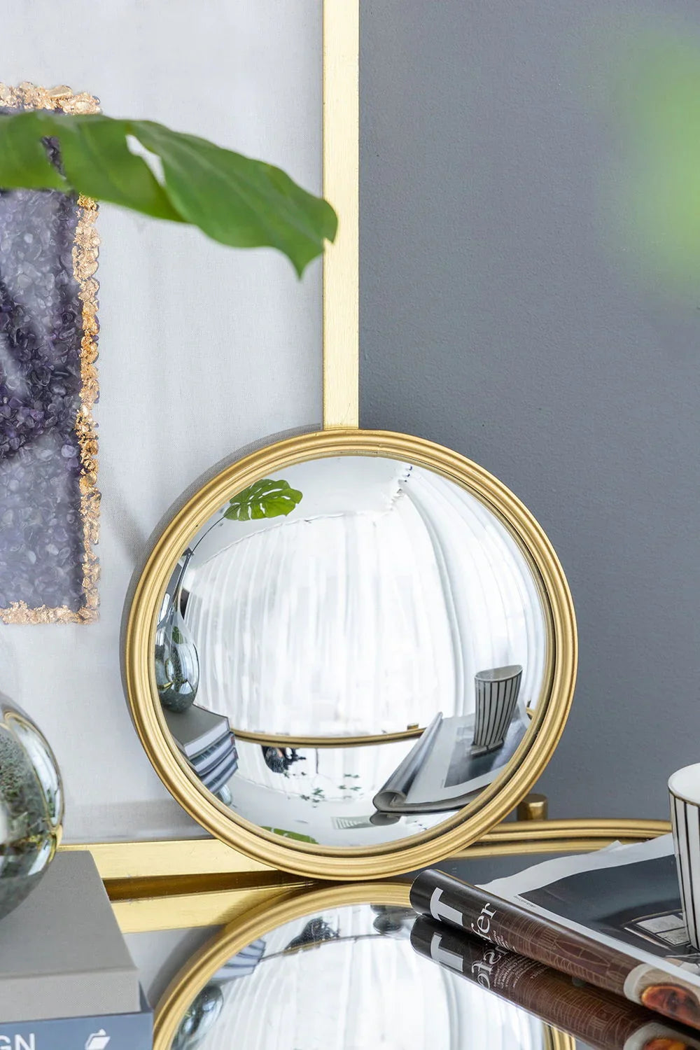 Round Mirror, Circle Mirror With Iron Frame For Living Room Bedroom Vanity Entryway Hallway - Furniture Home Direct