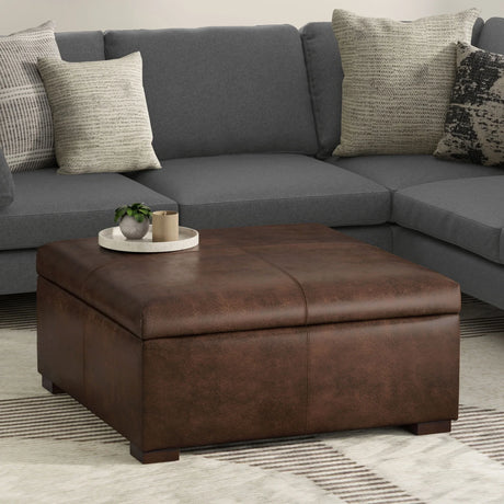 Gabbie - Coffee Table Upholstered Storage Ottoman - Furniture Home Direct