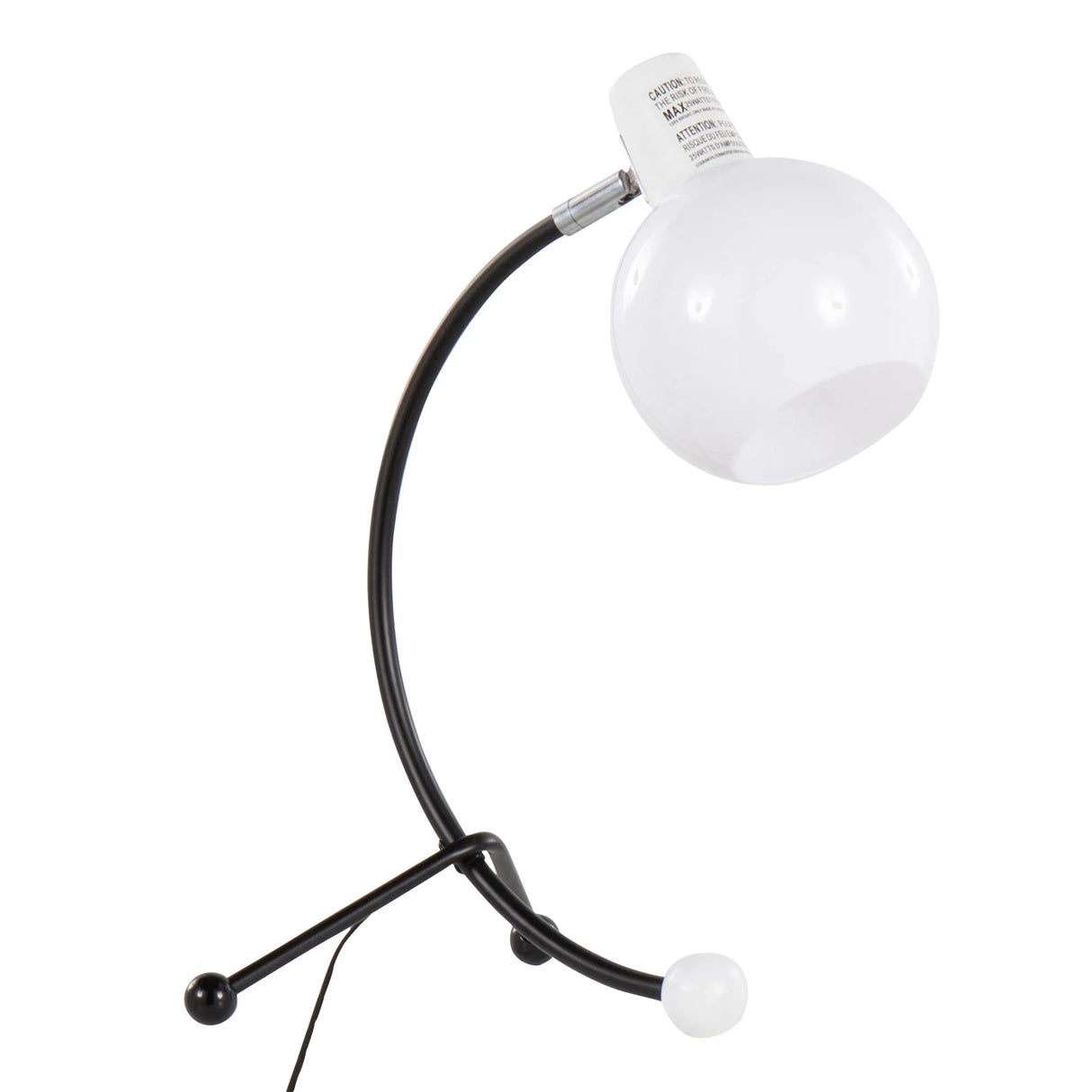 Eileen - Contemporary Task Lamp - Black / White - Furniture Home Direct