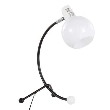 Eileen - Contemporary Task Lamp - Black / White - Furniture Home Direct