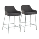 Daniella - Contemporary Fixed Height Counter Stool With Metal Legs (Set of 2) - Furniture Home Direct