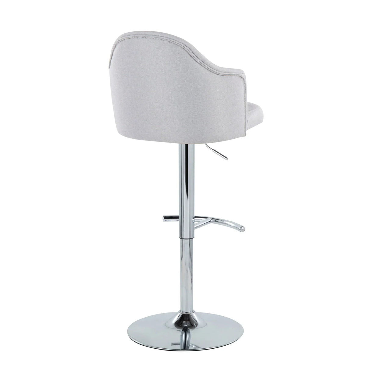 Ahoy - Contemporary Adjustable Barstool With Swivel With Rounded T Footrest (Set of 2) - Furniture Home Direct