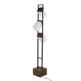 Bento - Contemporary Floor Lamp - Black / Walnut / White - Furniture Home Direct