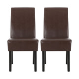 Contemporary Dining Chair With Rubberwood Legs (Set of 2)