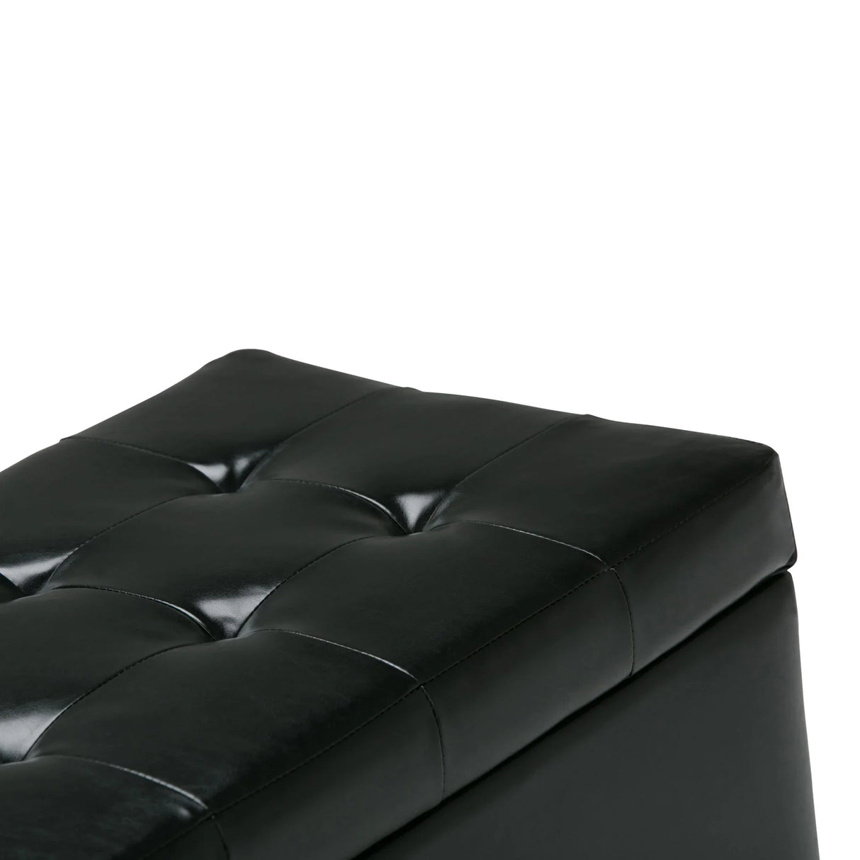 Cosmopolitan - Storage Ottoman - Midnight Black - Furniture Home Direct