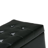 Cosmopolitan - Storage Ottoman - Midnight Black - Furniture Home Direct