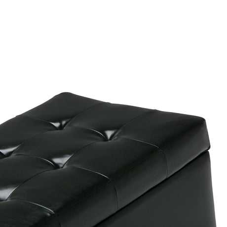 Cosmopolitan - Storage Ottoman - Midnight Black - Furniture Home Direct