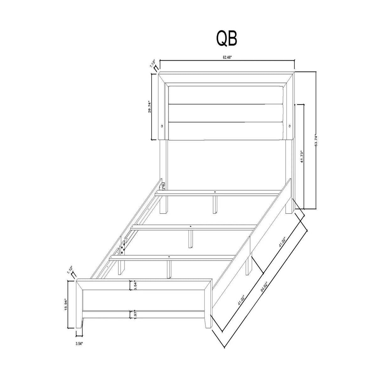 Omoda - 5 Pieces Bedroom Set With LED - Furniture Home Direct