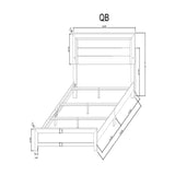 Omoda - 5 Pieces Bedroom Set With LED - Furniture Home Direct