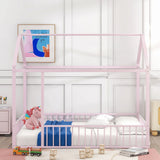 Metal Bed House Bed Frame With Fence - Furniture Home Direct