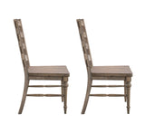 Ludin - Ladderback Dining Chairs, (Set of 2) - Taupe - Furniture Home Direct