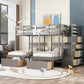 Multifunctional Triple Bunk Bed With Drawers And Guardrails - Furniture Home Direct