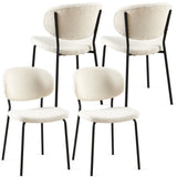 Boucle Dining Chairs, Dining Chairs With Metal Legs For Dining Room, Kitchen, Living Room - Furniture Home Direct