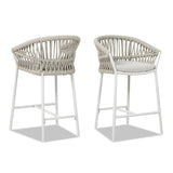 Maiden - Patio Counter Stool Sunproof Olefin (Set of 2) - Furniture Home Direct