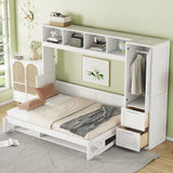 Space Saving Murphy Wall Bed With Closet And Drawers - Furniture Home Direct