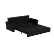 3 In 1 Convertible Sleeper Sofa With Nailhead Trim & Rolled Arm - Furniture Home Direct