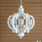Farmhouse Chandelier, 6 Light Wood Chandelier Pendant Light Fixture With Adjustable Chain For Dining Room Living Room Entryway, Bulb Not Included - Furniture Home Direct