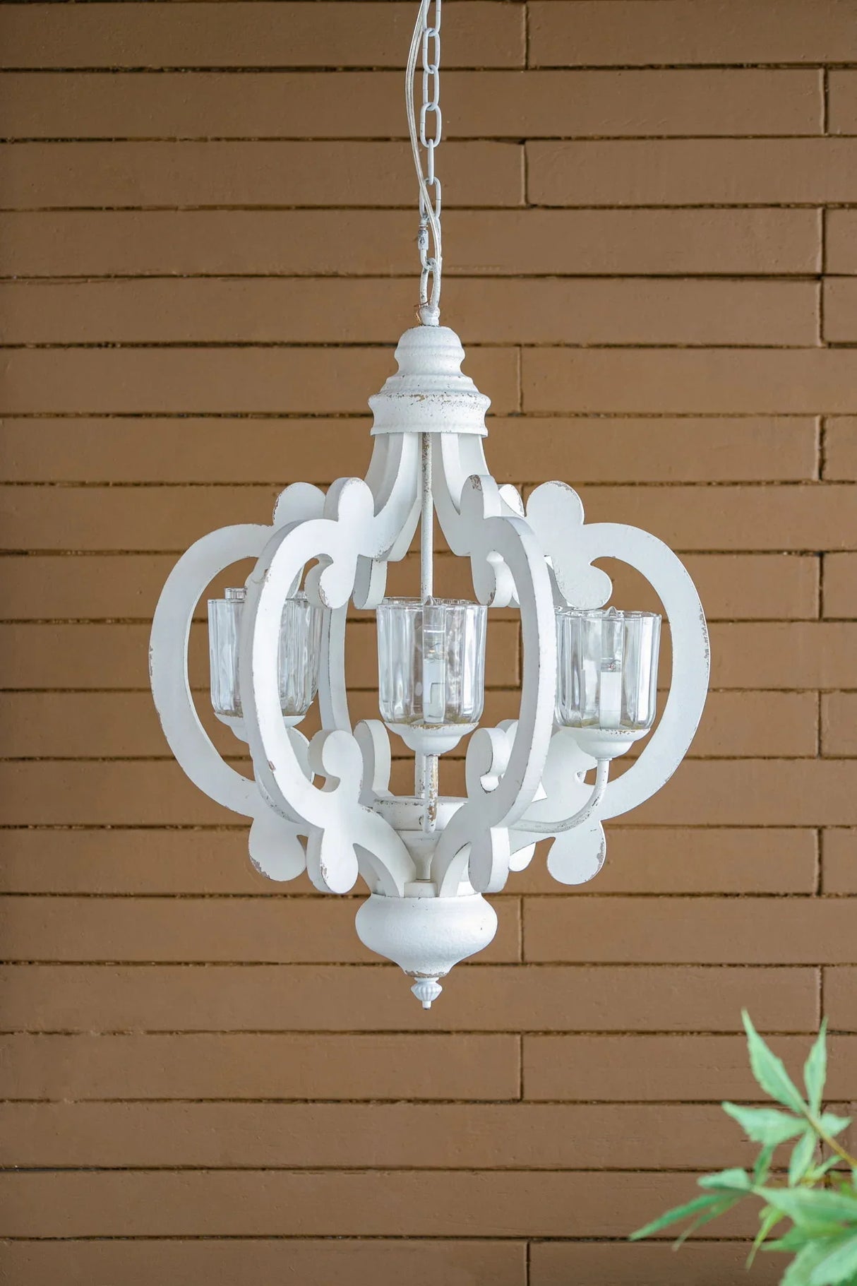 Farmhouse Chandelier, 6 Light Wood Chandelier Pendant Light Fixture With Adjustable Chain For Dining Room Living Room Entryway, Bulb Not Included - Furniture Home Direct