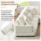 Sectional Sofa U Shaped Oversized With Chaise Beige - Furniture Home Direct
