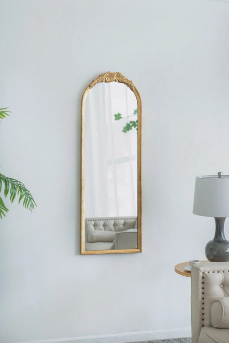 Wood Floor Mirror, Full Body Mirror Dressing Make Up Mirror For Bathroom - Furniture Home Direct