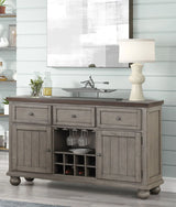 Rustic Two Tone Sever With Powerpack - Gray - Furniture Home Direct