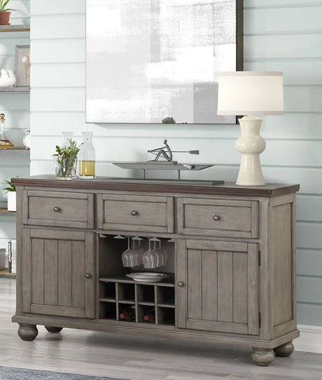 Rustic Two Tone Sever With Powerpack - Gray - Furniture Home Direct